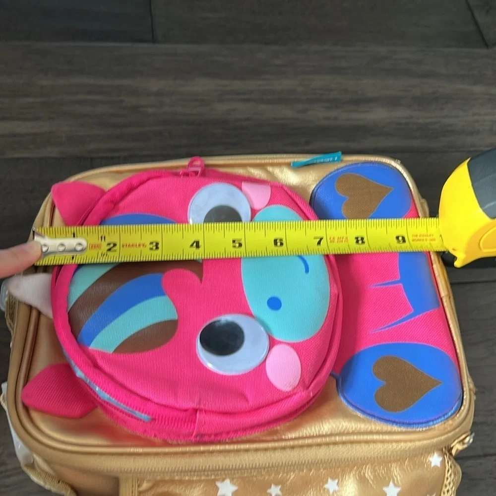 Googly eye unicorn metallic gold like lunchbox